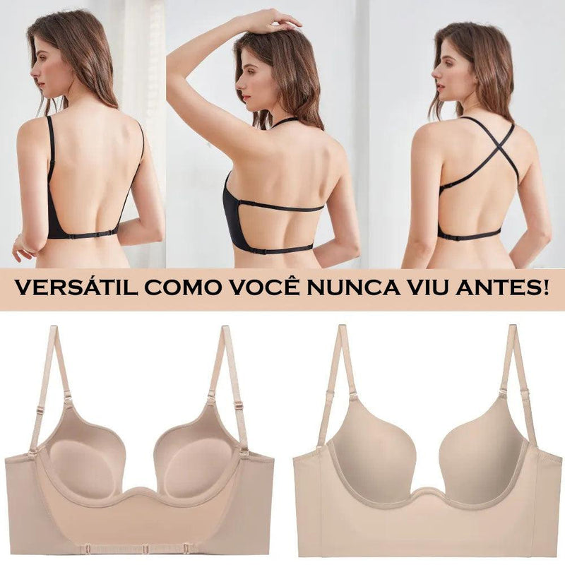 (Compre 2, Leve 3) Kit de Sutiãs Silhouette™ Design Invisível com Efeito Silicone / Valorize Seus Seios com os Sutiãs Mais Funcionais do Mundo!