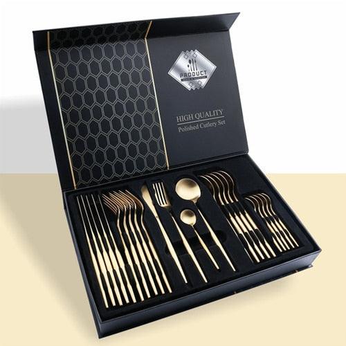 FAQUEIRO EUROPEU PREMIUM DIAMOND™  / 24 PEÇAS ESCOVADAS