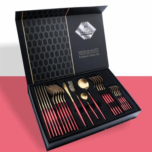 FAQUEIRO EUROPEU PREMIUM DIAMOND™  / 24 PEÇAS ESCOVADAS