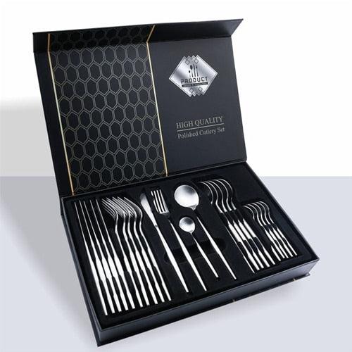 FAQUEIRO EUROPEU PREMIUM DIAMOND™  / 24 PEÇAS ESCOVADAS