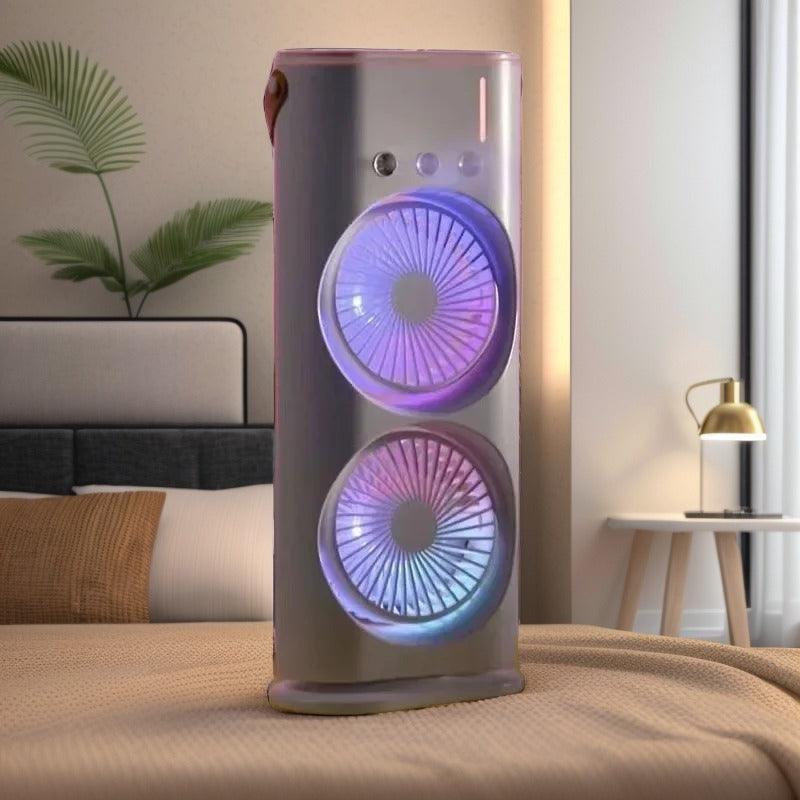 Umidificador Modern Lar™ 2 em 1 com Ventilação Turbinada / Transforme o Ambiente: Refresque e Hidrate o Ar com Máxima Potência!