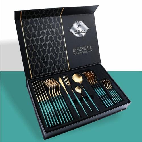 FAQUEIRO EUROPEU PREMIUM DIAMOND™  / 24 PEÇAS ESCOVADAS